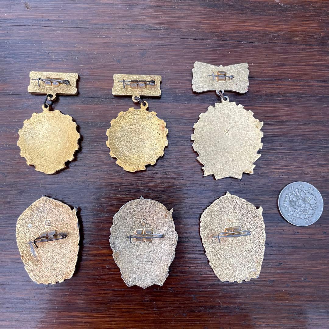 旧ソ連時代70s ヴィンテージCCCP勲章バッジ6個セットロシア共産主義レーニン