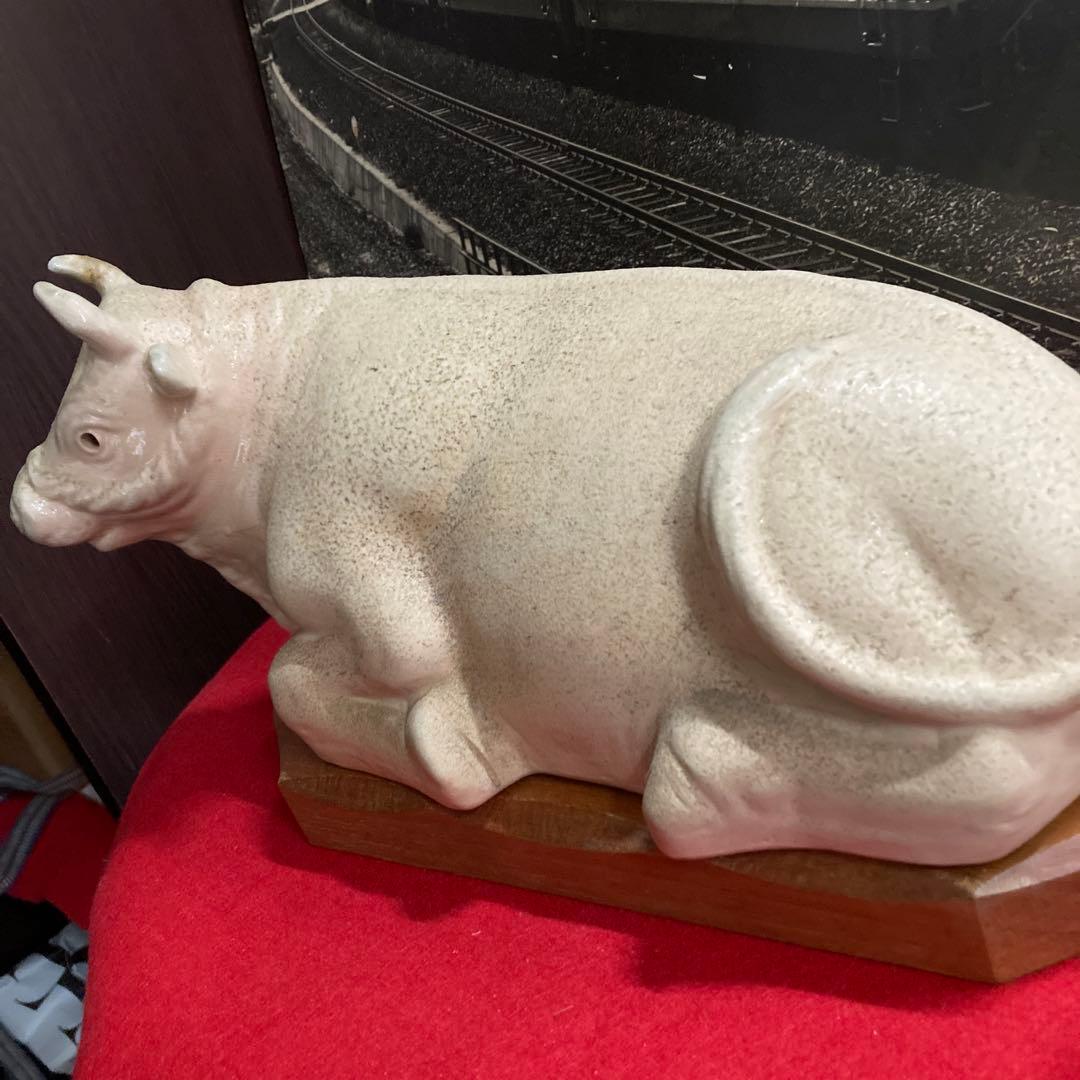 白備前超貴重丑置物年末年始大売り出しです❣️石井不老作細工銘作品美品‼️