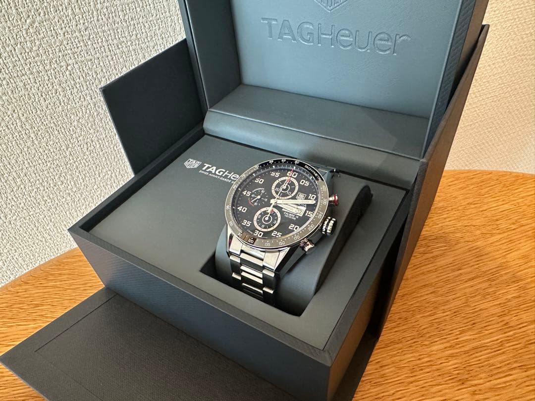 タグホイヤーカレラキャリバー16 ブラック TAG Heuer クロノグラフ