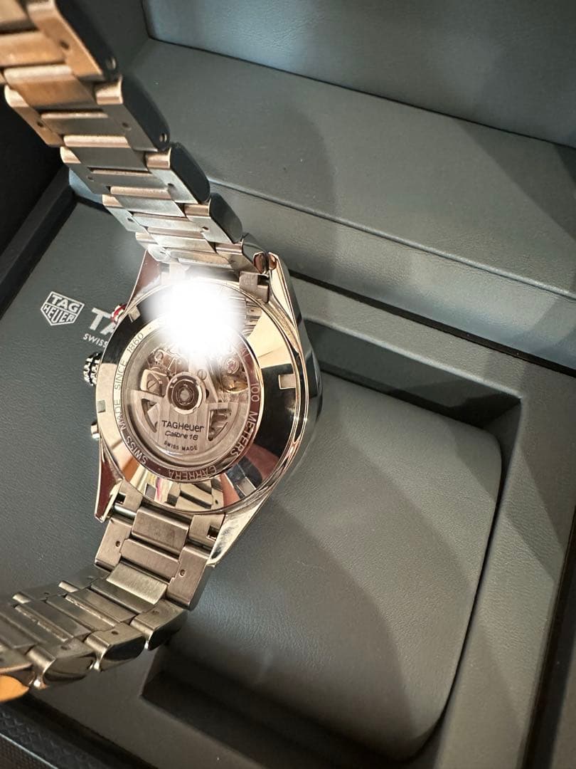 タグホイヤーカレラキャリバー16 ブラック TAG Heuer クロノグラフ