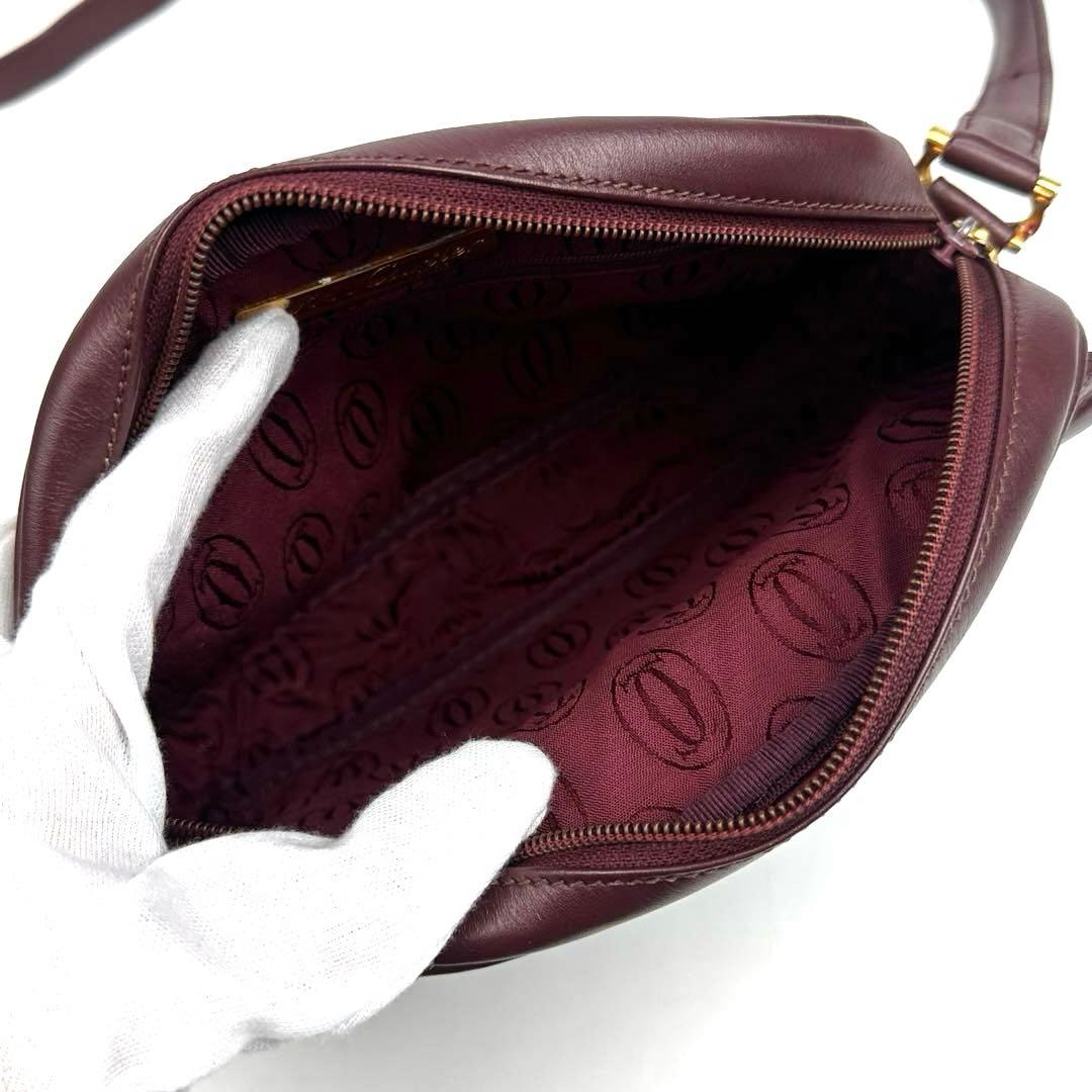 美品 カルティエ マストライン ショルダーバッグ 2way ゴールド金具 レザー