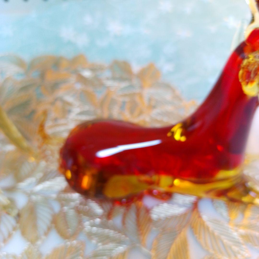 ムラーノベネチアンガラスお対 鹿の置物。