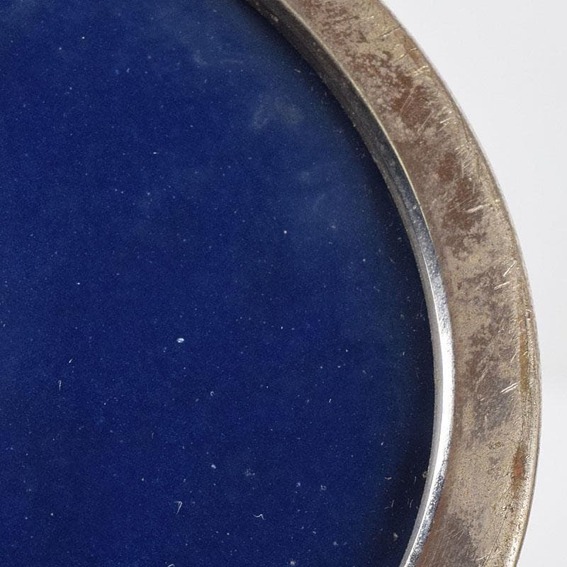 七宝焼　薔薇文　花瓶　唐木台付　時代箱　M　R9058