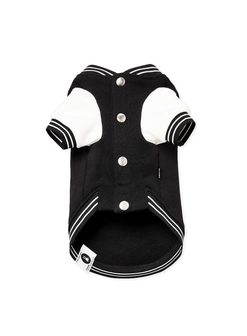 小型犬のスウェットスタジャン 黒