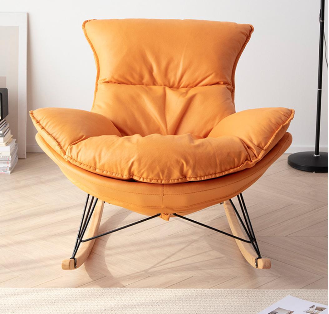 【日本未発売】ロッキングチェア ソファ・チェア オッドマン付き 北欧風