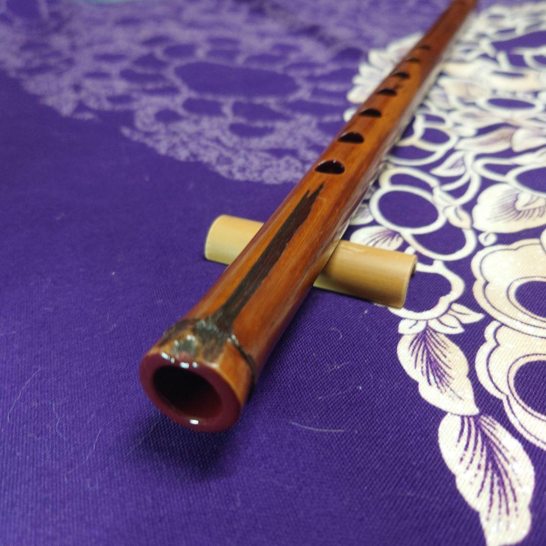 本煤竹　古典調　五本調子　拭漆