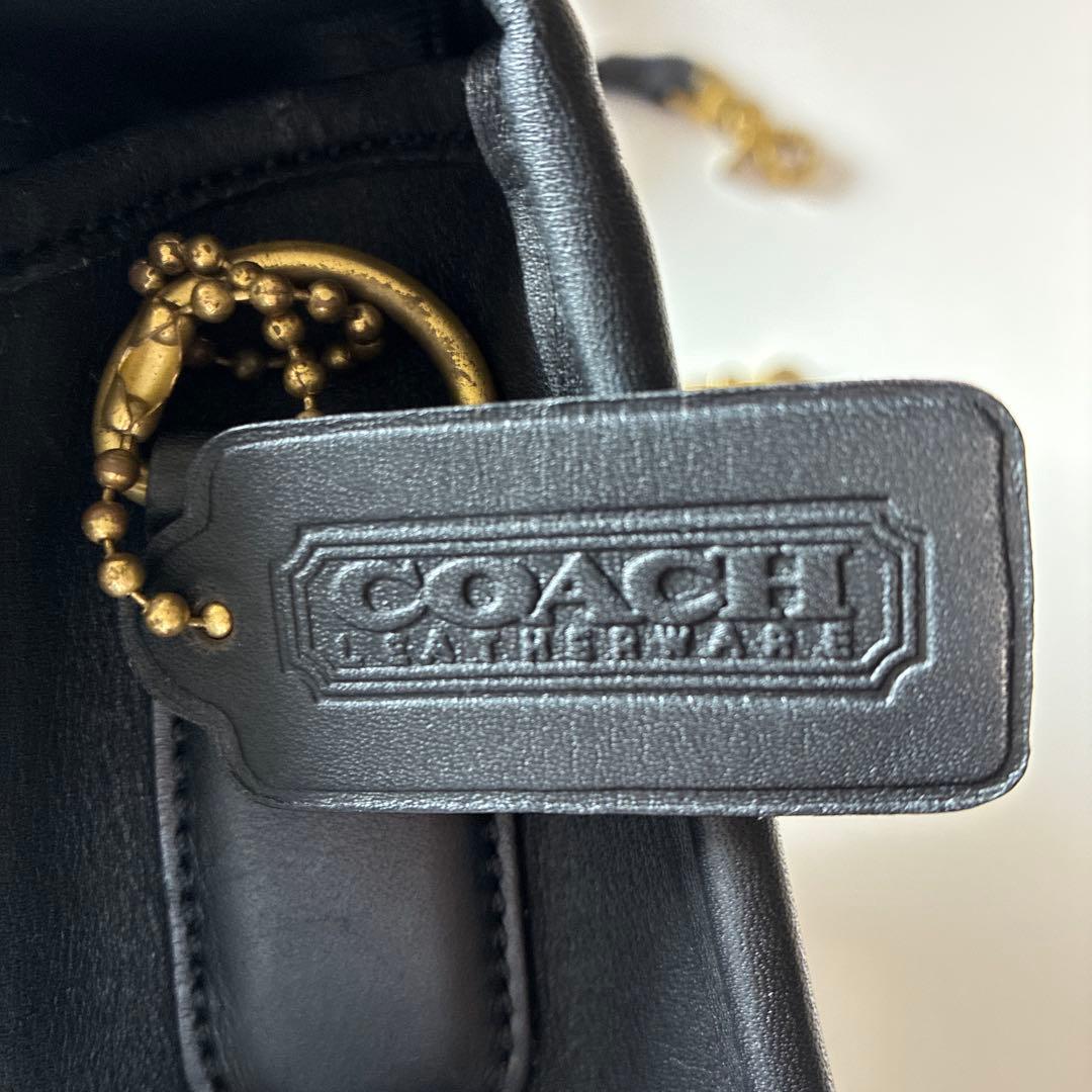 2/1まで出品　コーチ　ビンテージ　2wayバック レザー　ブラック