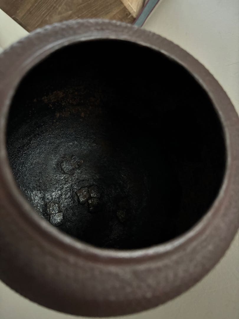 畠春斎氏 茶道具 茶釜 編地文 尻張釜