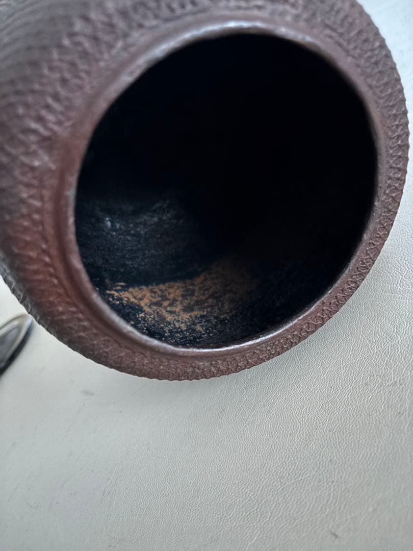 畠春斎氏 茶道具 茶釜 編地文 尻張釜