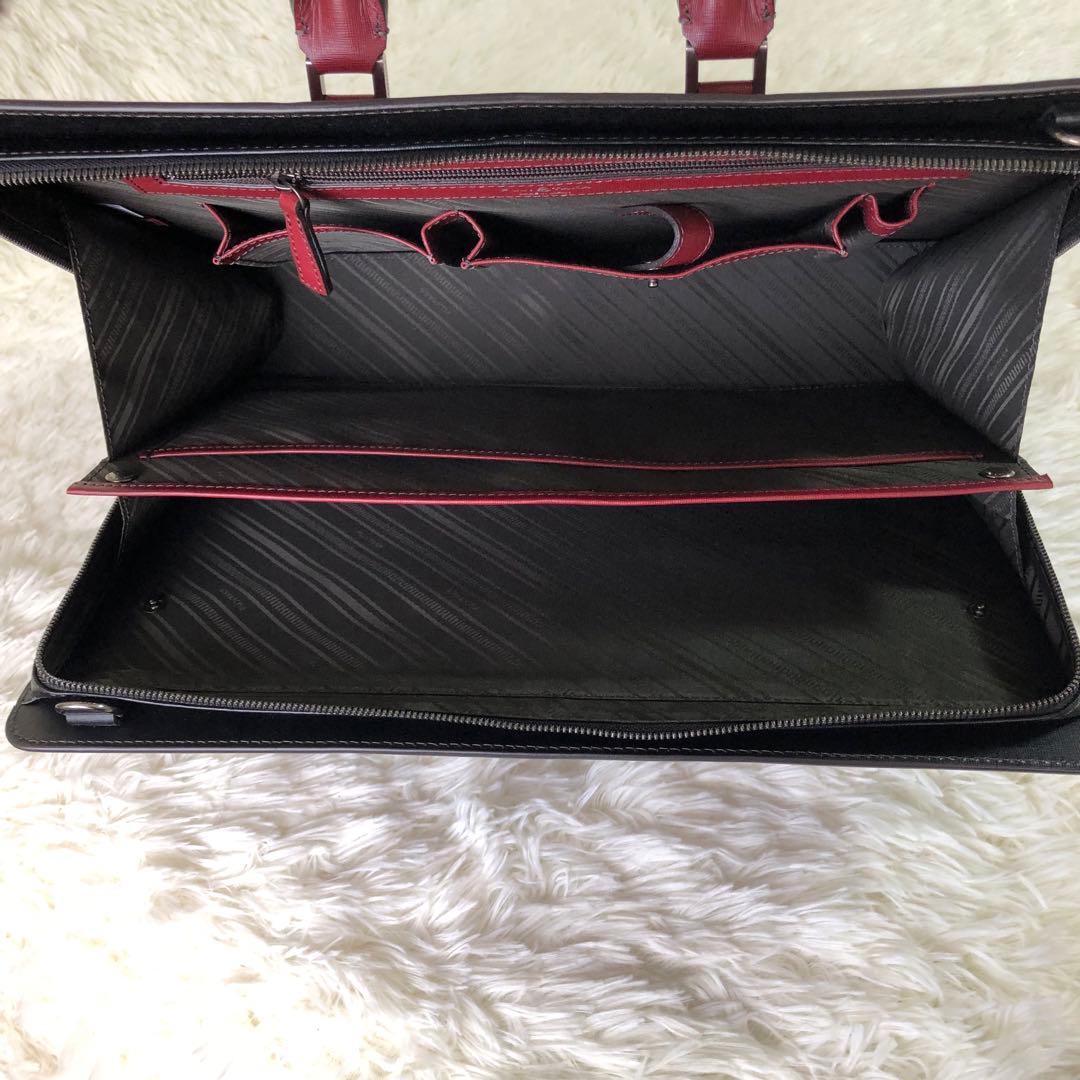 未使用級 フジタカ ディアマン レザー ビジネスバッグ 2way A4B4収納可