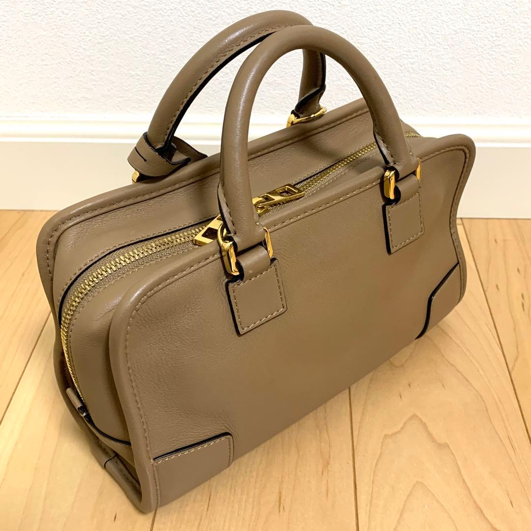 極美品　ロエベ アマソナ23 ショルダーバッグ ハンドバッグ 2way ベージュ
