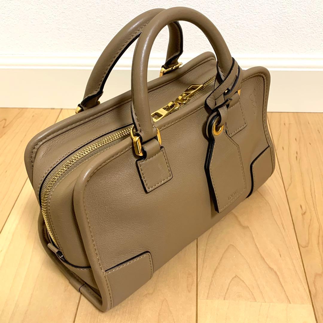 極美品　ロエベ アマソナ23 ショルダーバッグ ハンドバッグ 2way ベージュ