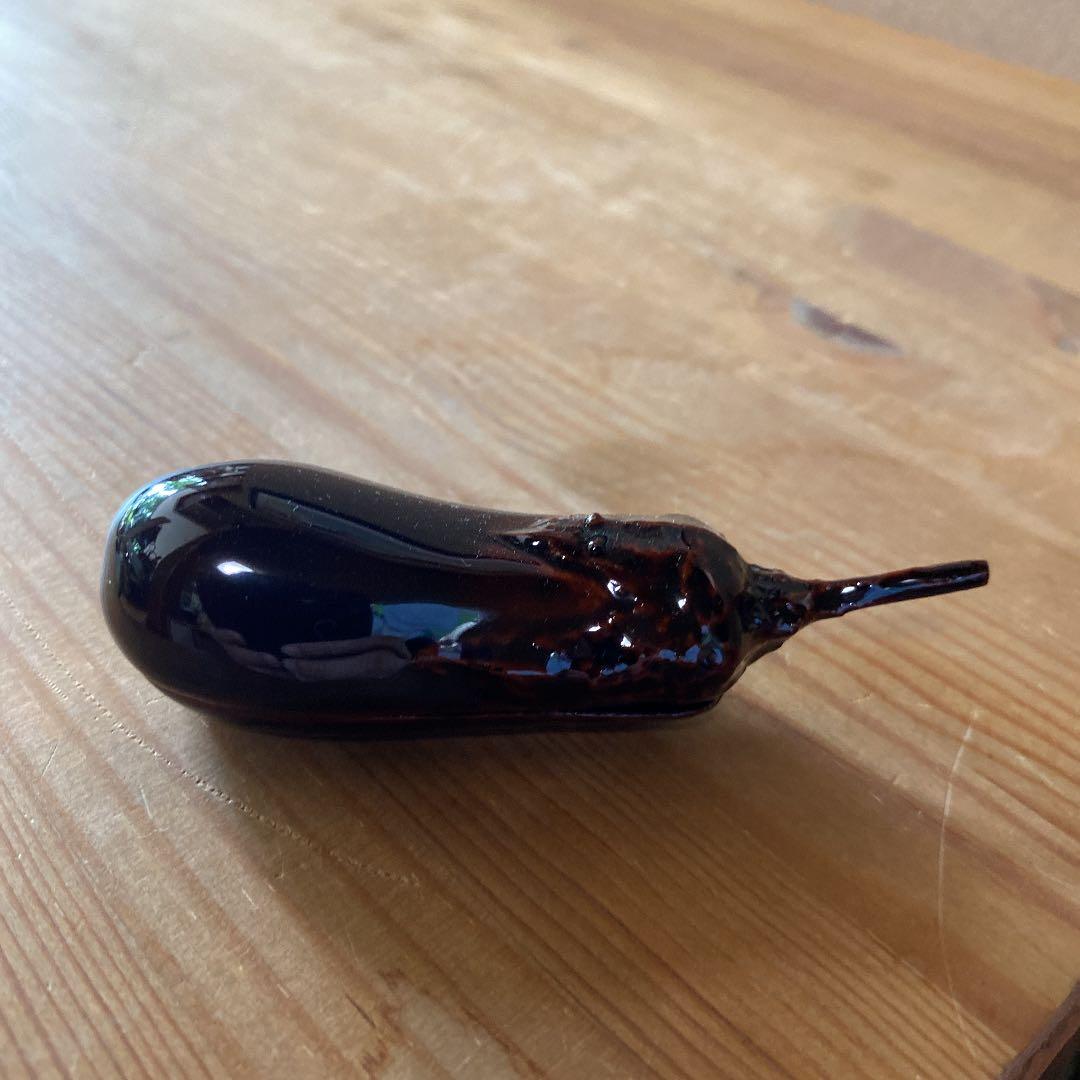 [茶道具] 三宅謙蔵　山中塗　茄子香合　(共箱) ○