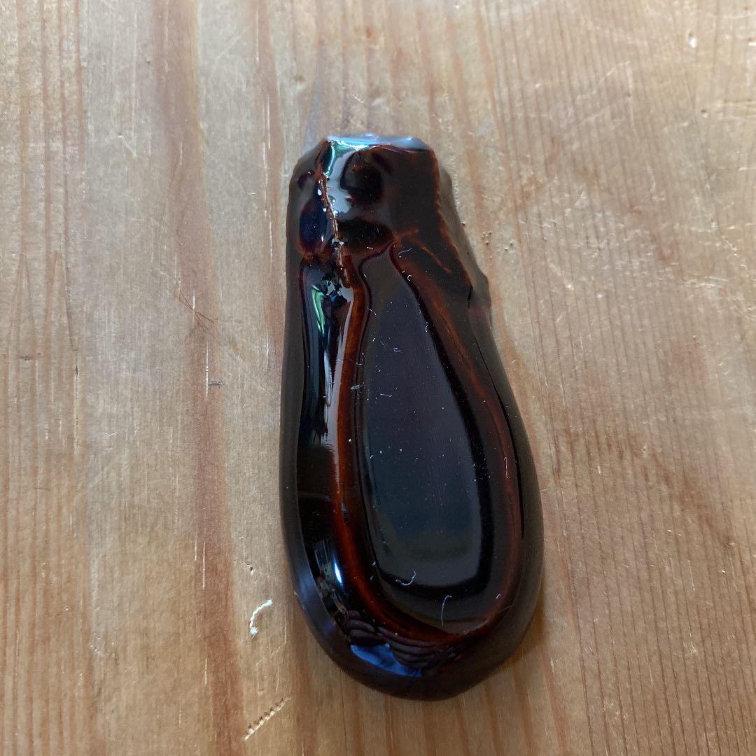 [茶道具] 三宅謙蔵　山中塗　茄子香合　(共箱) ○