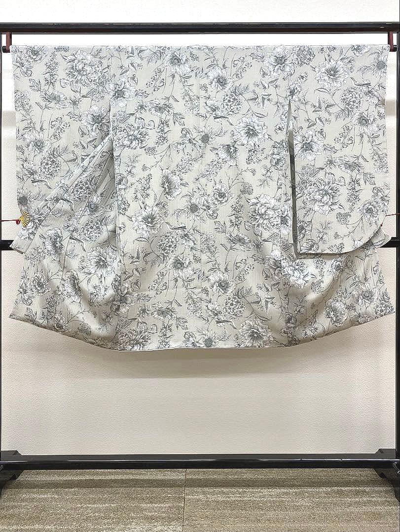 2尺袖 ポリエステル着物 楊柳 袴用