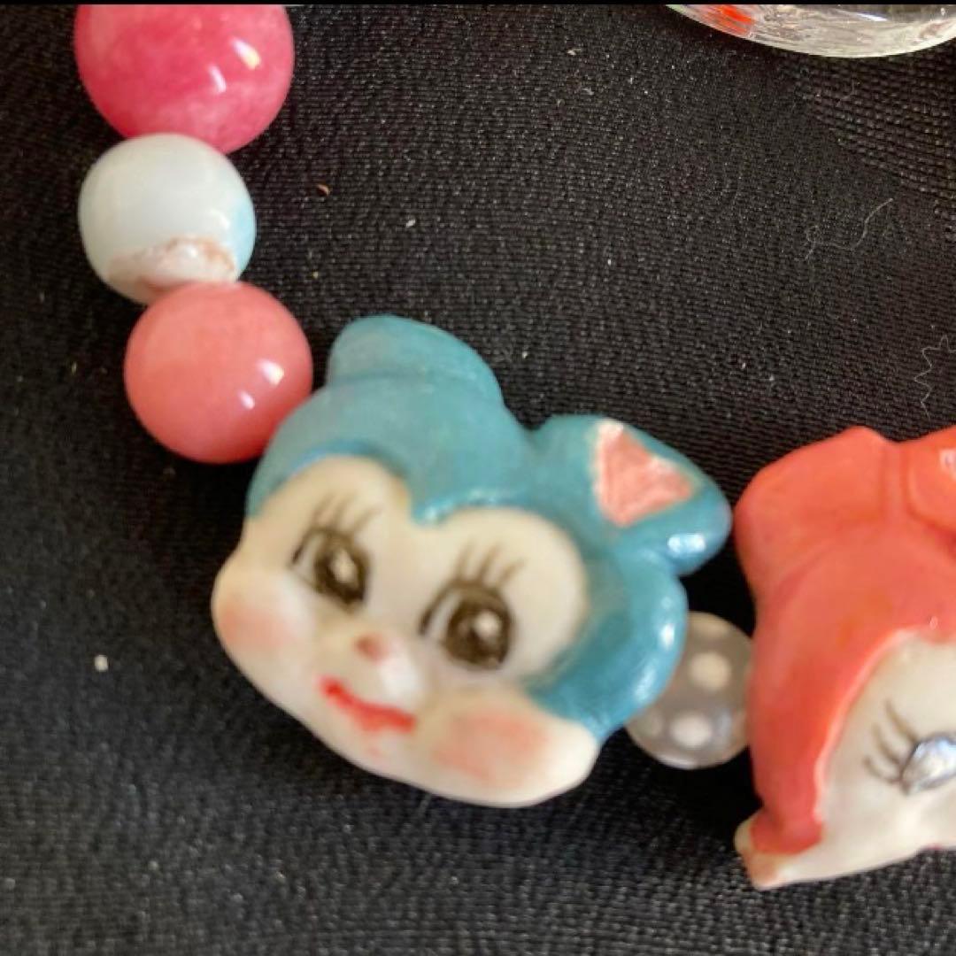 【種名　日本鹿の角】オリジナル彫刻使用⭐️ 昭和レトロな バンビとマウス⭐️☆匿名