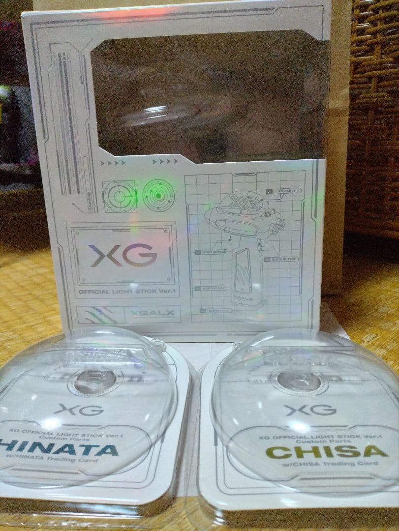 XG ペンライト　オフィシャルライトスティック　 チサ　ヒナタ　パーツ付き