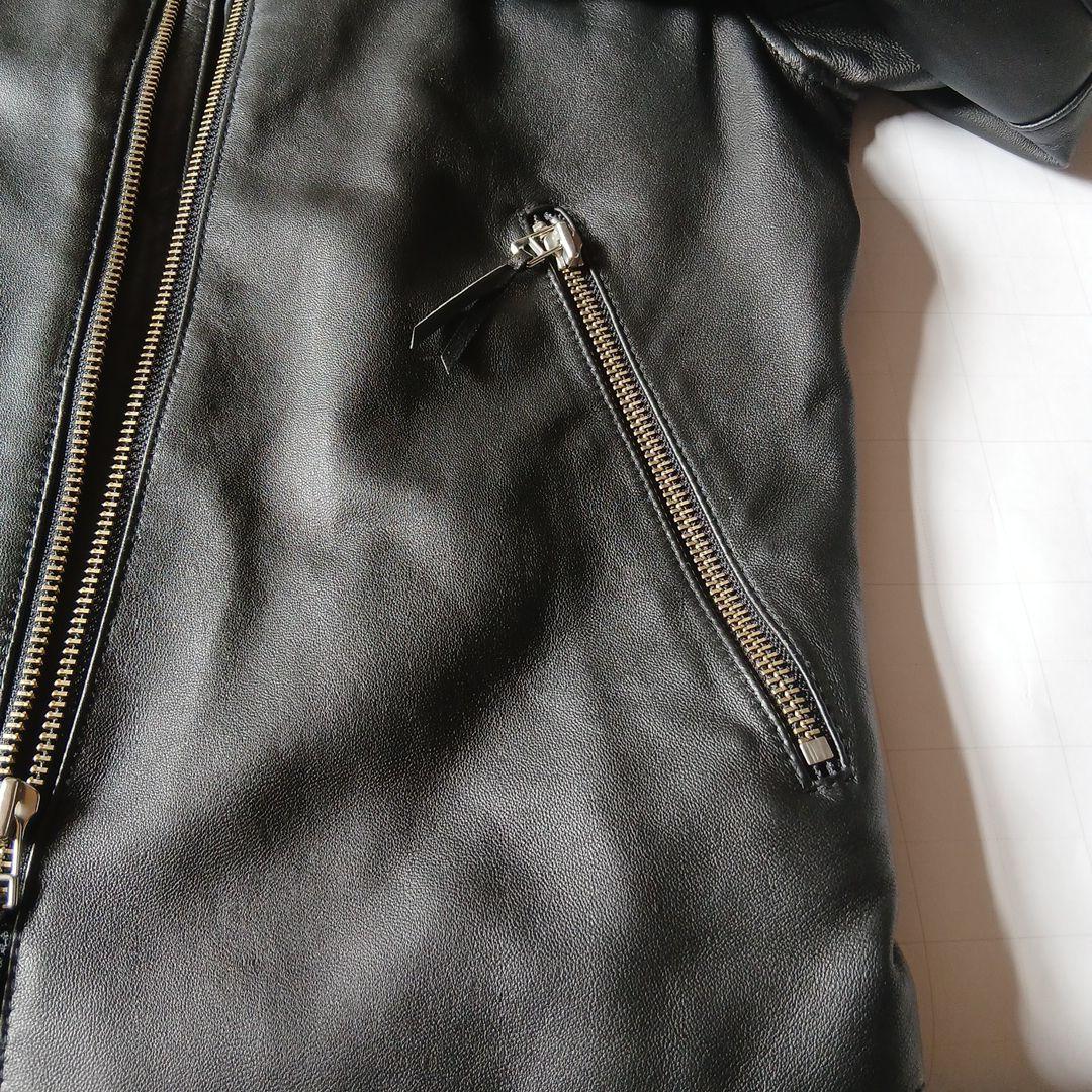 VAPORIZE ブラック シングルライダースジャケット　羊皮　Sサイズ