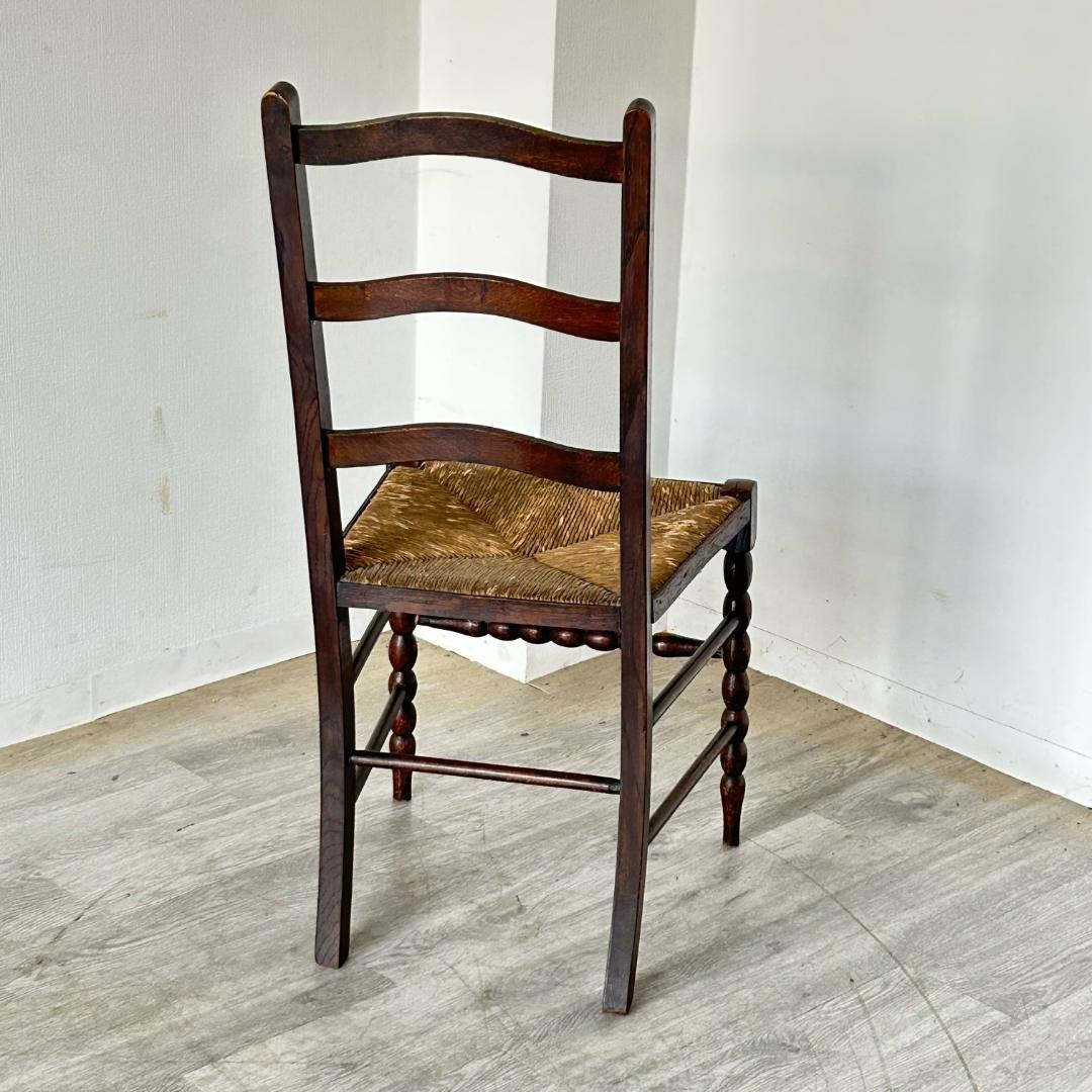 イギリス アンティーク 家具 藁編み チェア 1900年頃 椅子 588A