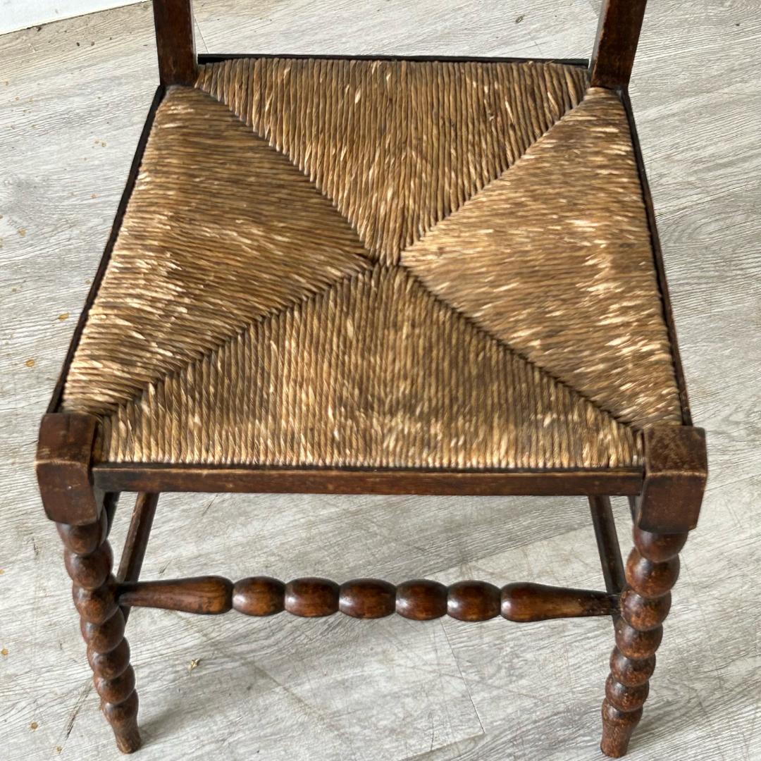 イギリス アンティーク 家具 藁編み チェア 1900年頃 椅子 588A