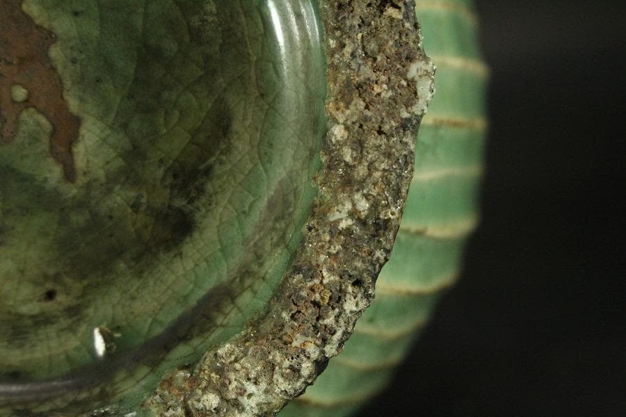 高麗 李朝 青磁 瓶 高30.5cm(ZE558)