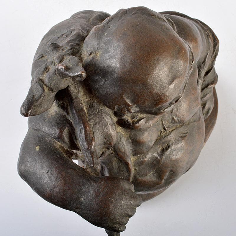 小野田高節作　古銅　布袋像　置物　床飾り　V　R5510