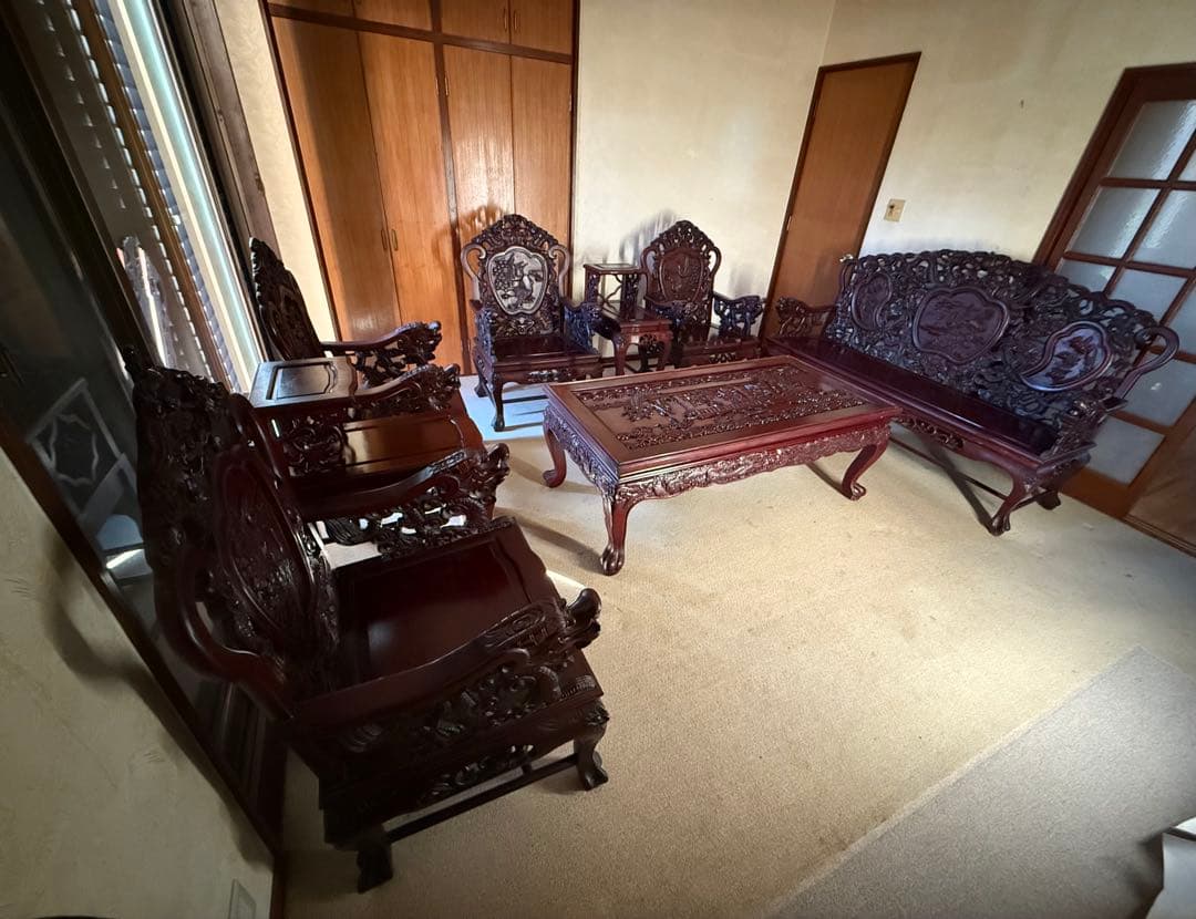 アンティーク家具 紅木家具 サイドテーブル