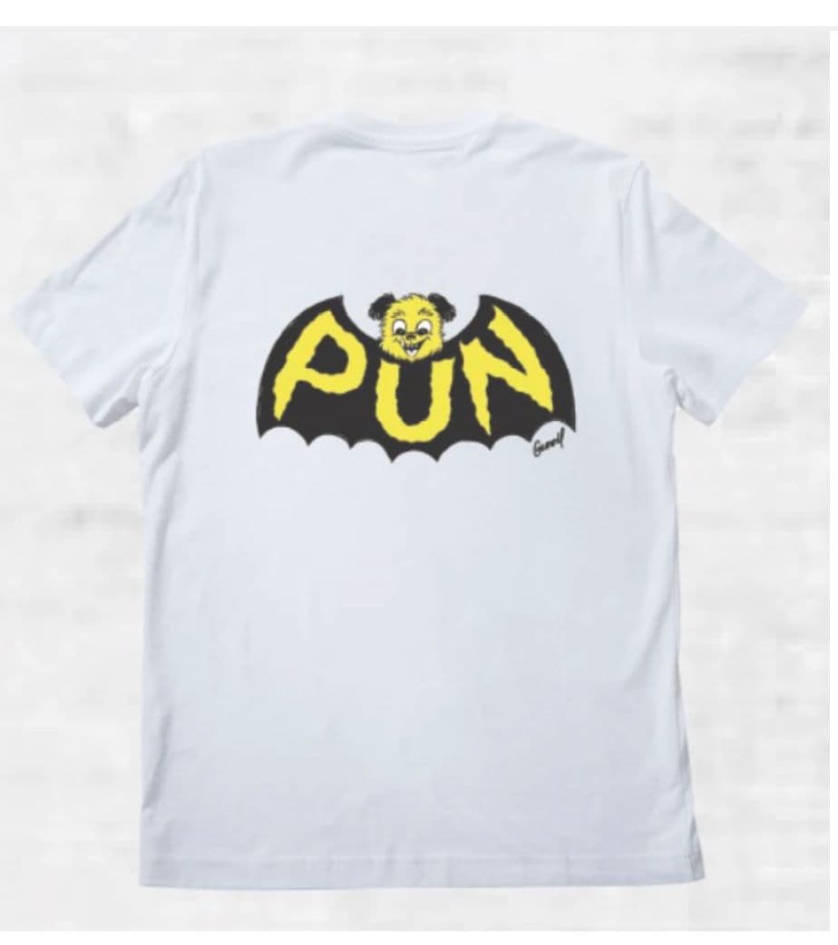 マダラニンゲン　PUN Tシャツ　ホワイト