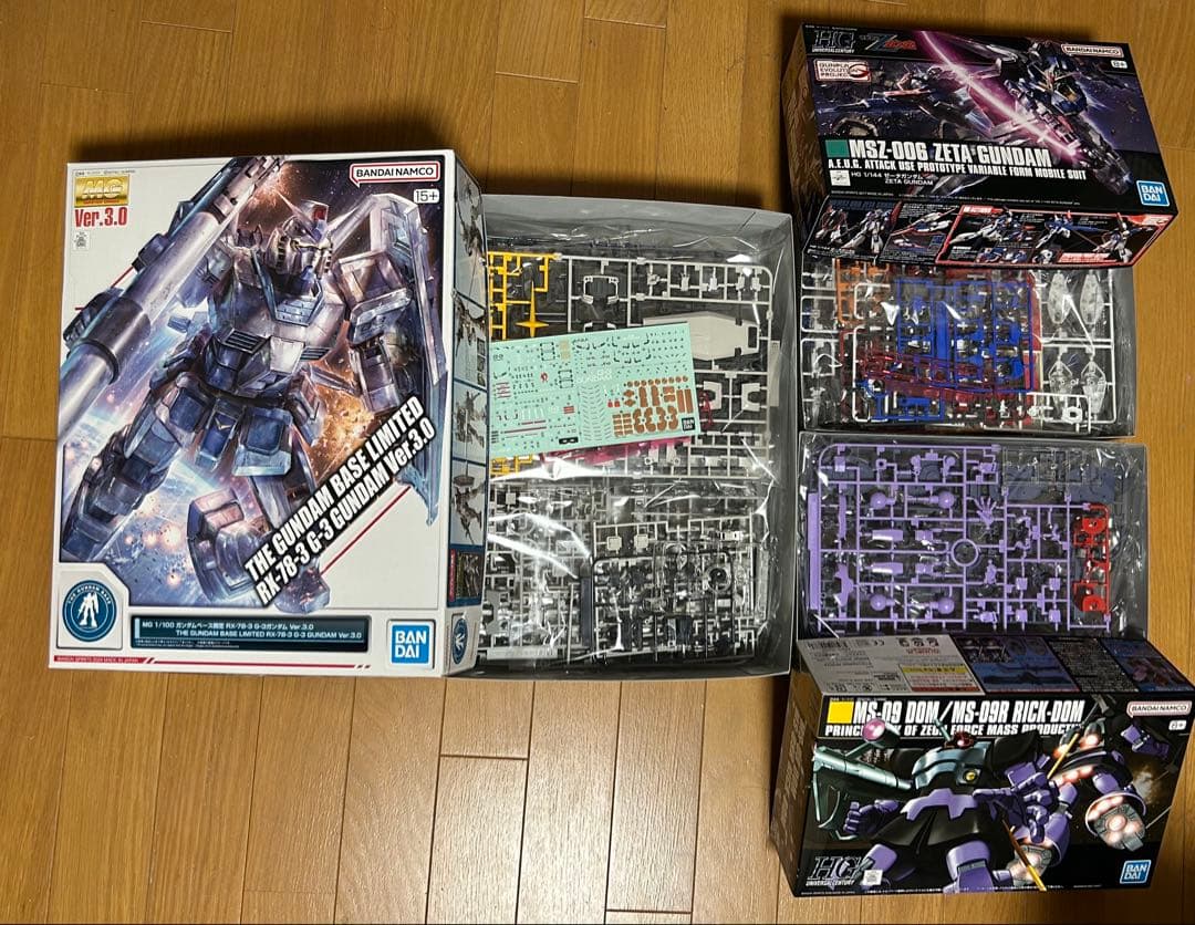 ガンプラ　ガンダムベース限定　MG ガンダムG3 HG Zガンダム　HGドム