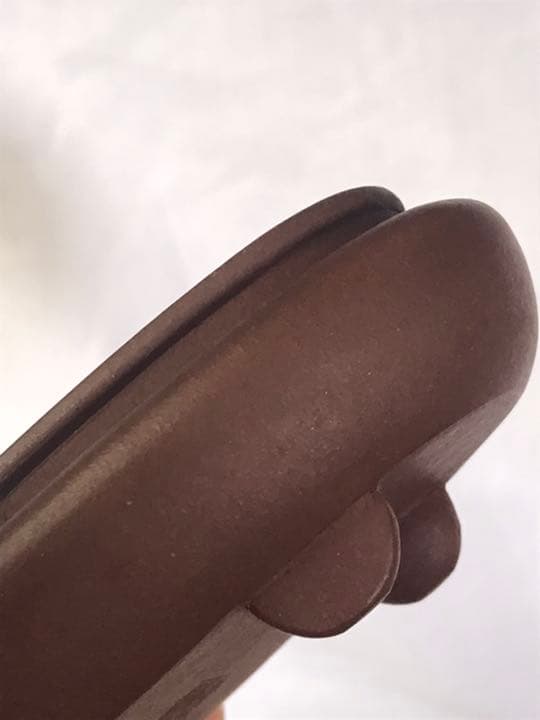 盆栽鉢　盆栽鉢　レアミニ盆栽鉢中國宜興朱泥袋式細長楕円小品11.5x6.5x3