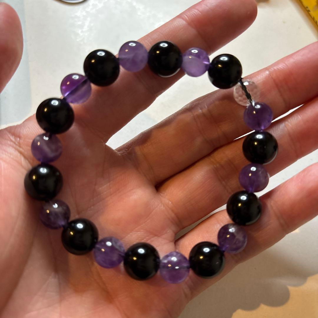 わっちさん専用！モリオンとアメジストと水晶で魔除けが最強化したかも！綺麗！