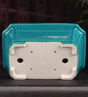 長方形鉢 盆栽鉢 青磁鉢 山野草鉢 多肉植物 植木鉢 小品大品盆栽鉢 陶器鉢置物