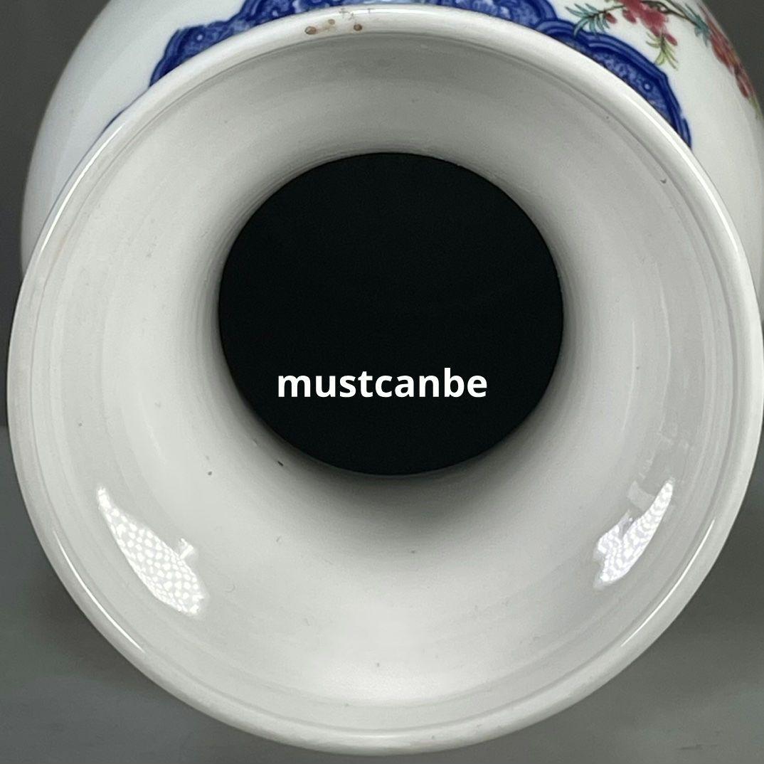 清乾隆花鳥図紋賞瓶 景徳鎮 陶磁器 装飾品 現代工芸品 美術品 置物