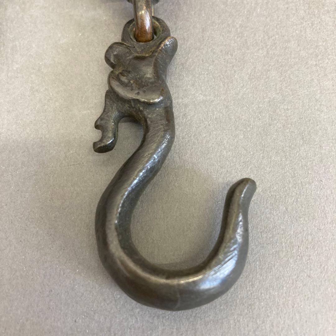 骨董品　茶道具　唐釜鎖　昭和9年4月12日以前の品￼共箱　S93KK