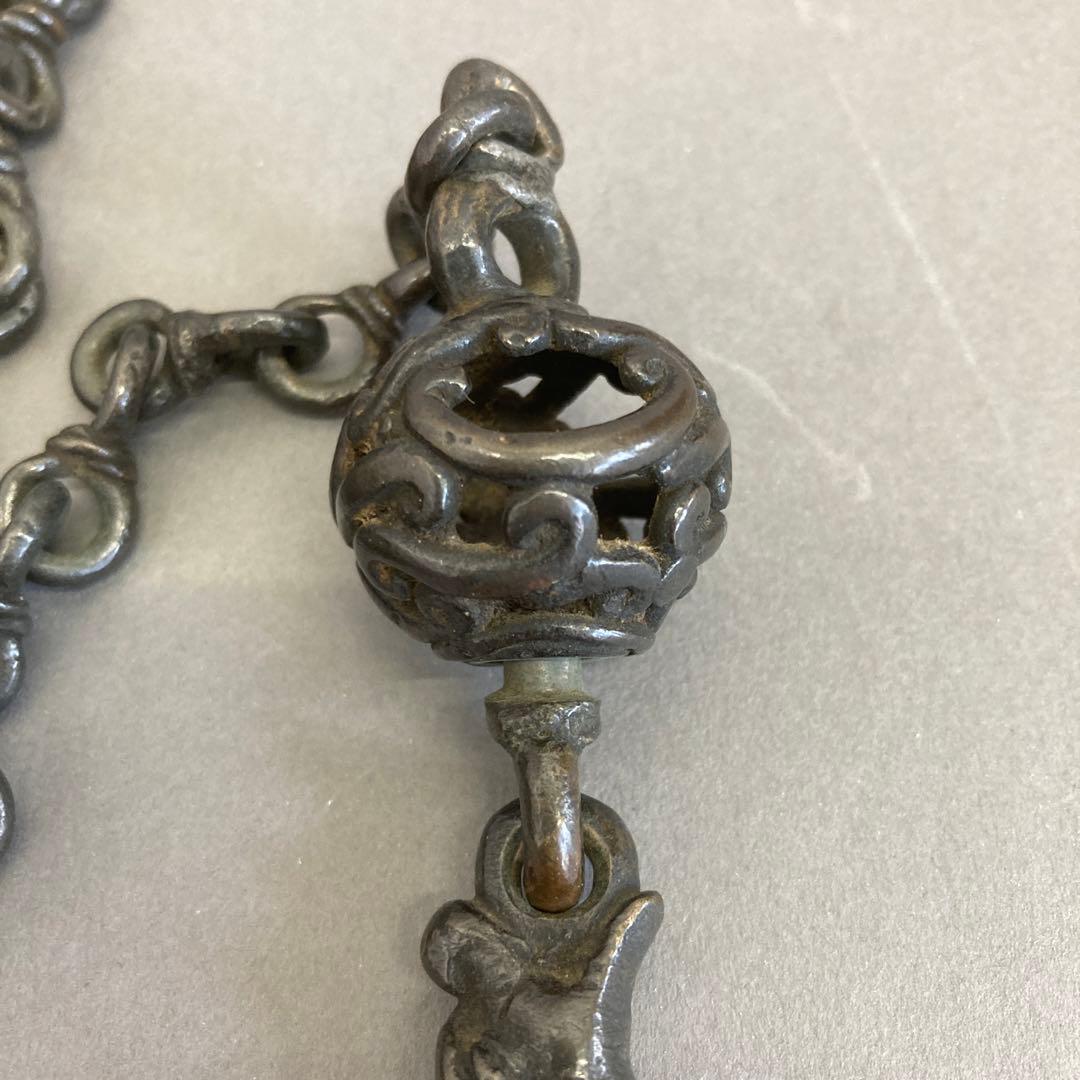 骨董品　茶道具　唐釜鎖　昭和9年4月12日以前の品￼共箱　S93KK