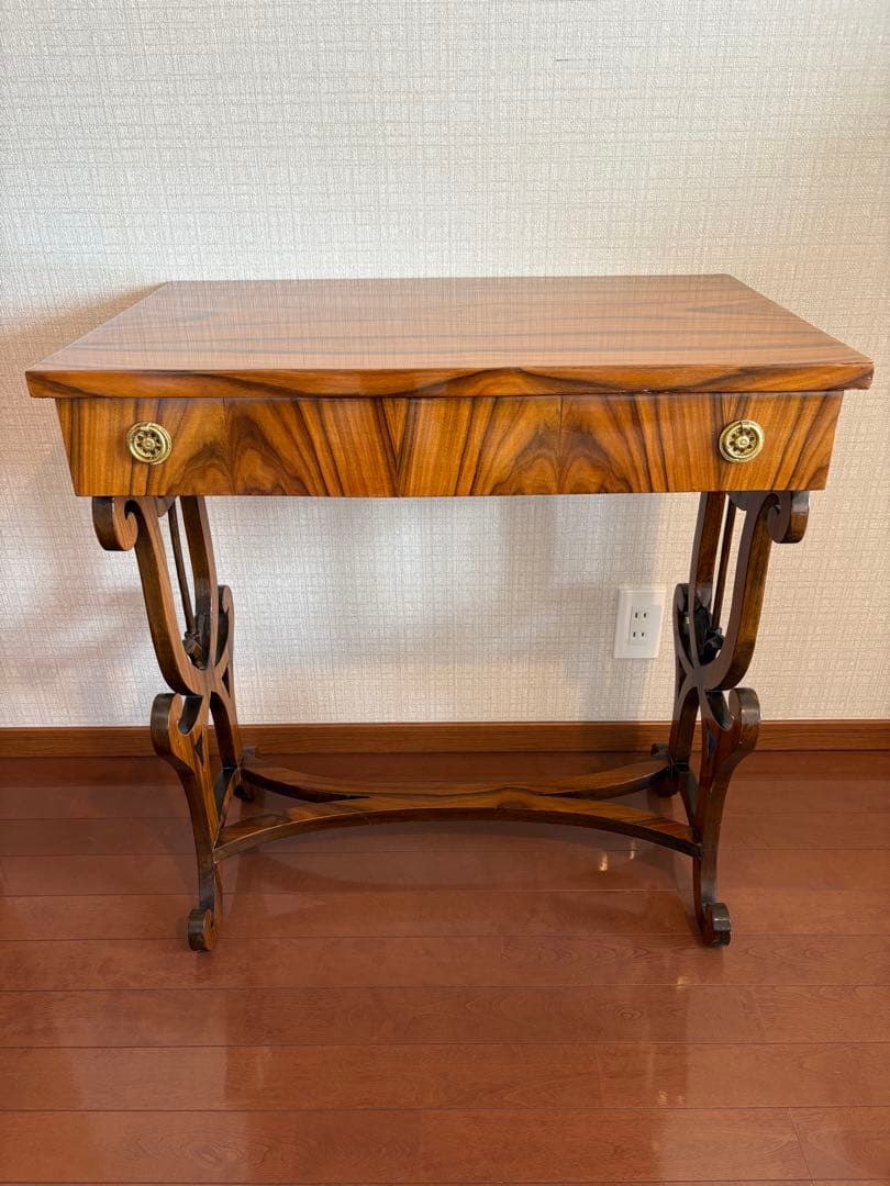 アンティーク　コンソールテーブル　引出し付き