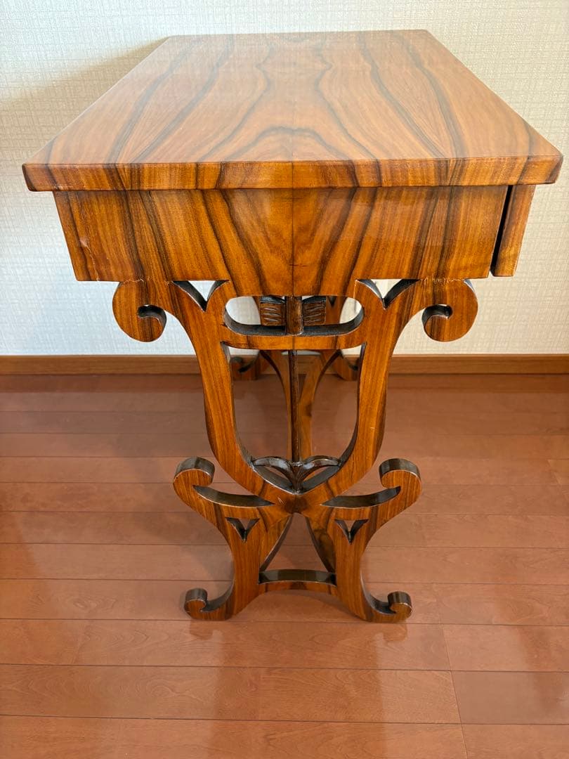 アンティーク　コンソールテーブル　引出し付き