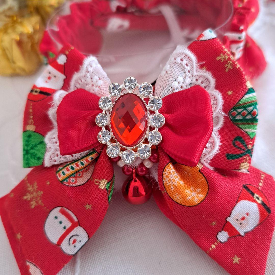 クリスマス短毛ファーシュシュ(オーナメント)わんちゃん猫ちゃん用