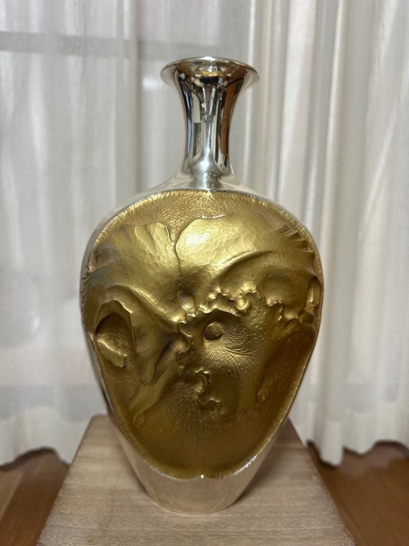 値下げ‼️‼️純銀刻印入り遠藤兆映作花瓶