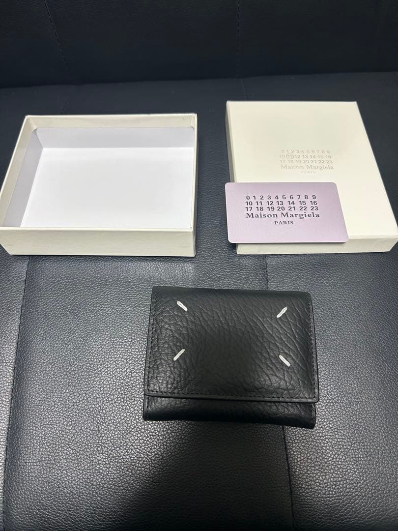 Maison Margiela 4ステッチ 三つ折りウォレット ブラック
