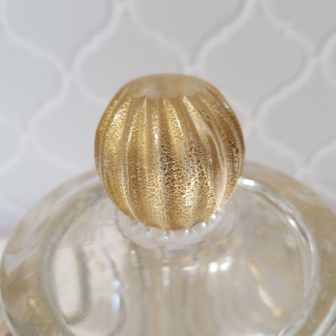 ベネチアンガラスムラノ島ゴールド入りキャンティ入れ