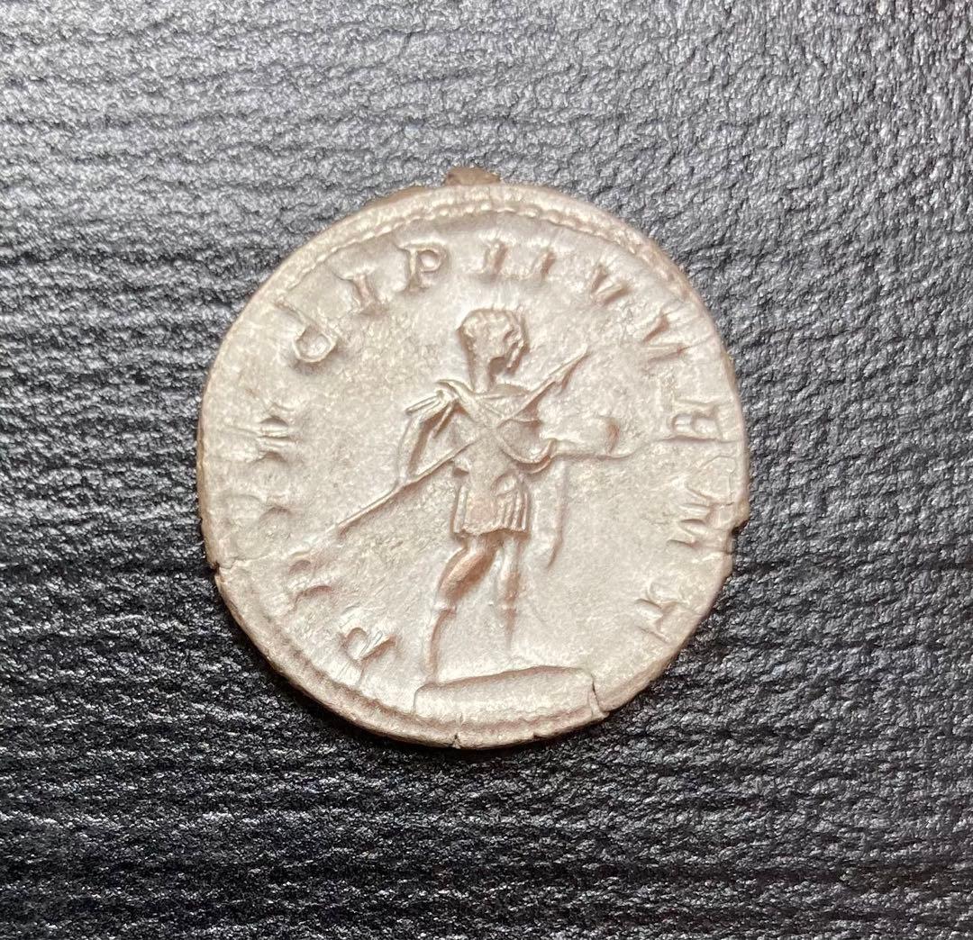 古代ローマ帝国　フィリップス2世　ダブルデナリウス銀貨/ギリシャ　ドラクマ