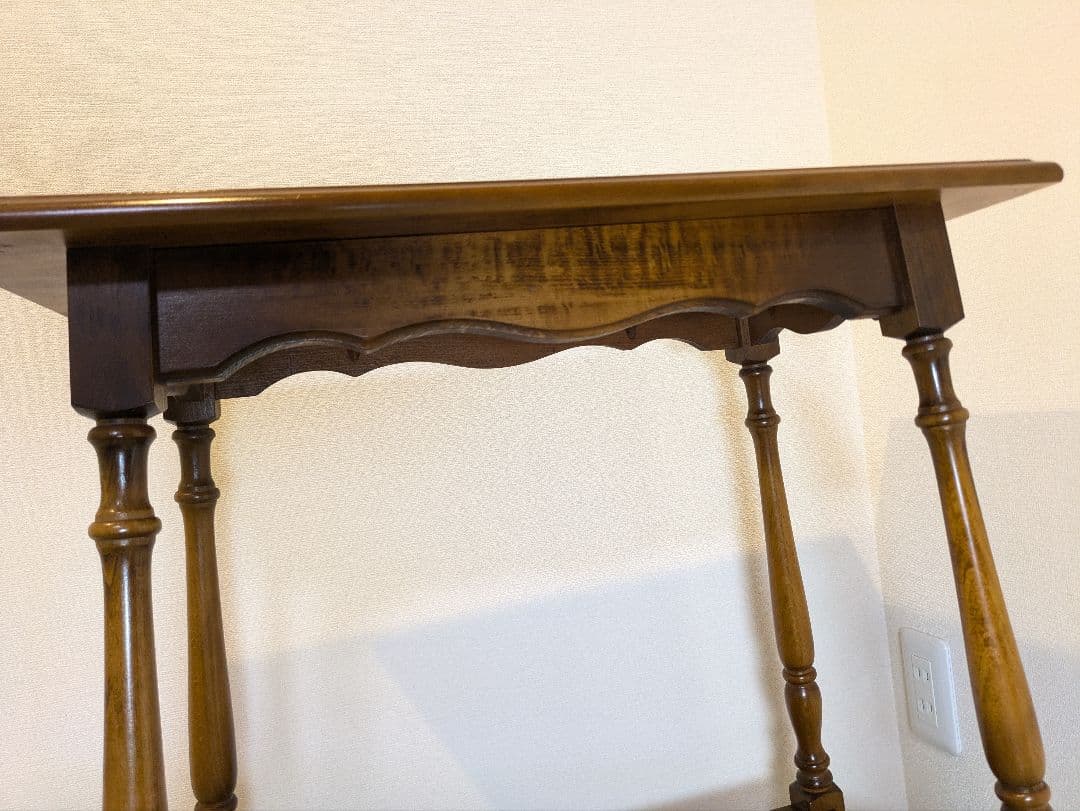 オールドカリモク サイドテーブル 花台 電話台 旧カタカナロゴ