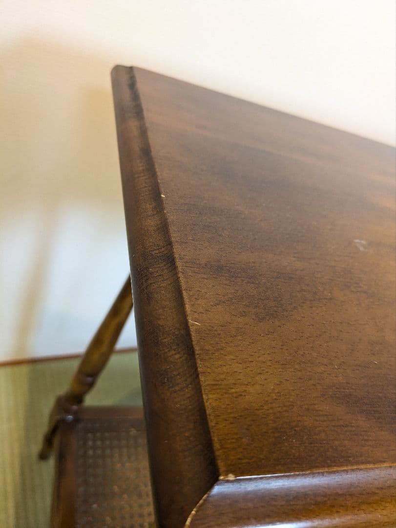 オールドカリモク サイドテーブル 花台 電話台 旧カタカナロゴ