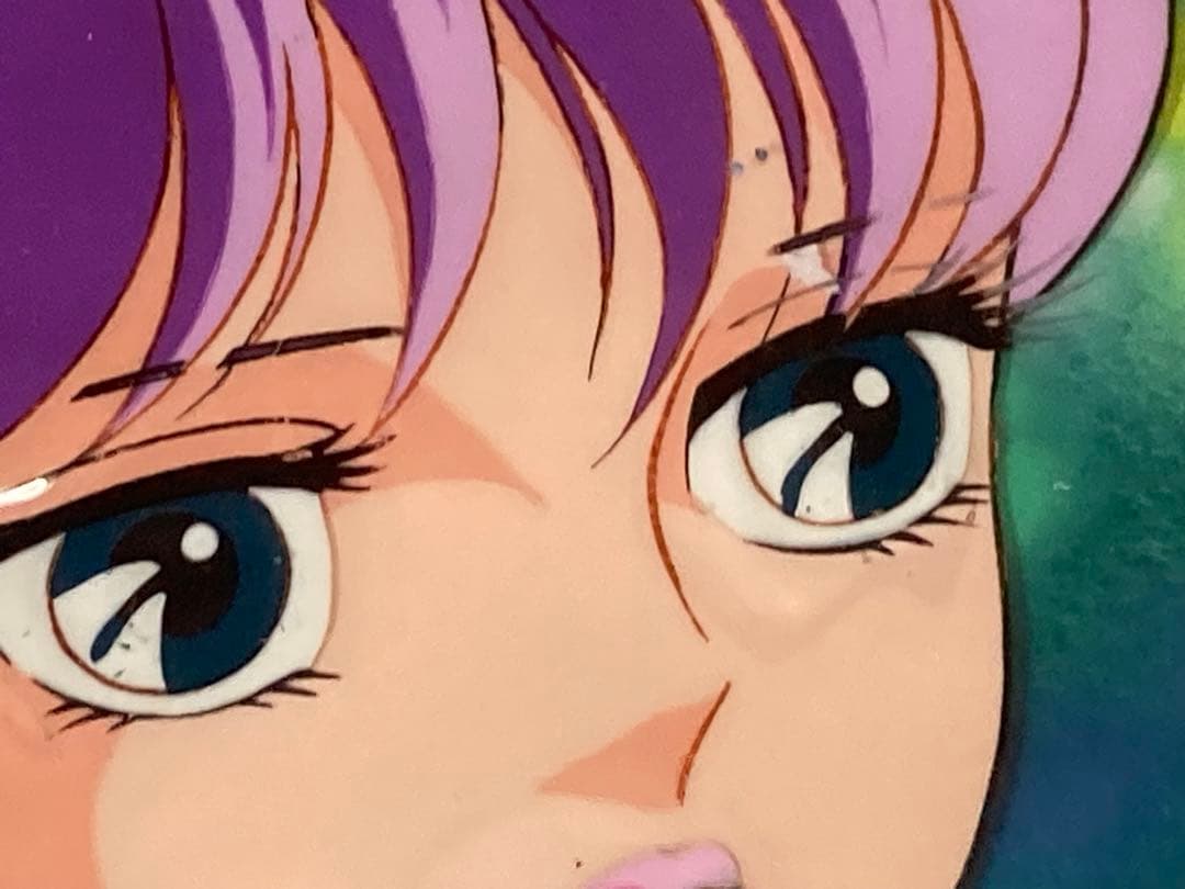 t２５　レア　大判聖闘士星矢セル画【城戸沙織】背景画・額縁付き