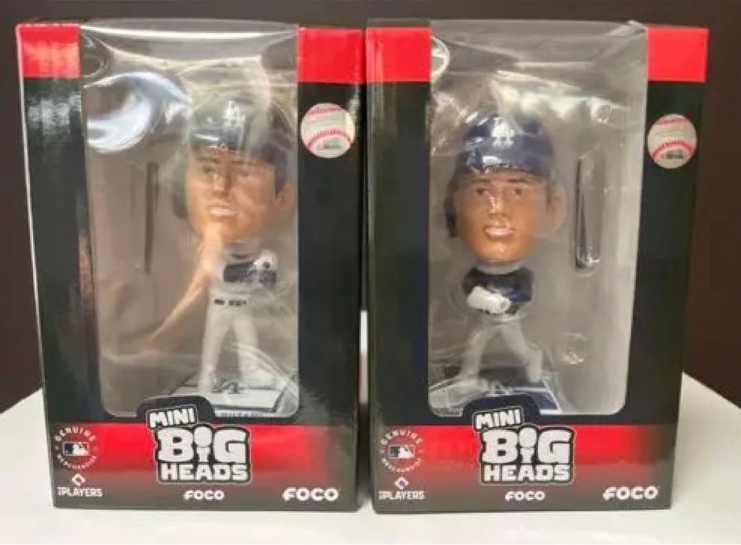 限定!シリアルナンバー付き 大谷翔平 ミニボブルヘッド ボブルヘッド 2個セット