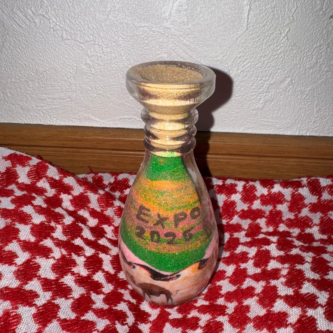 万博　ヨルダン館　サンドアート