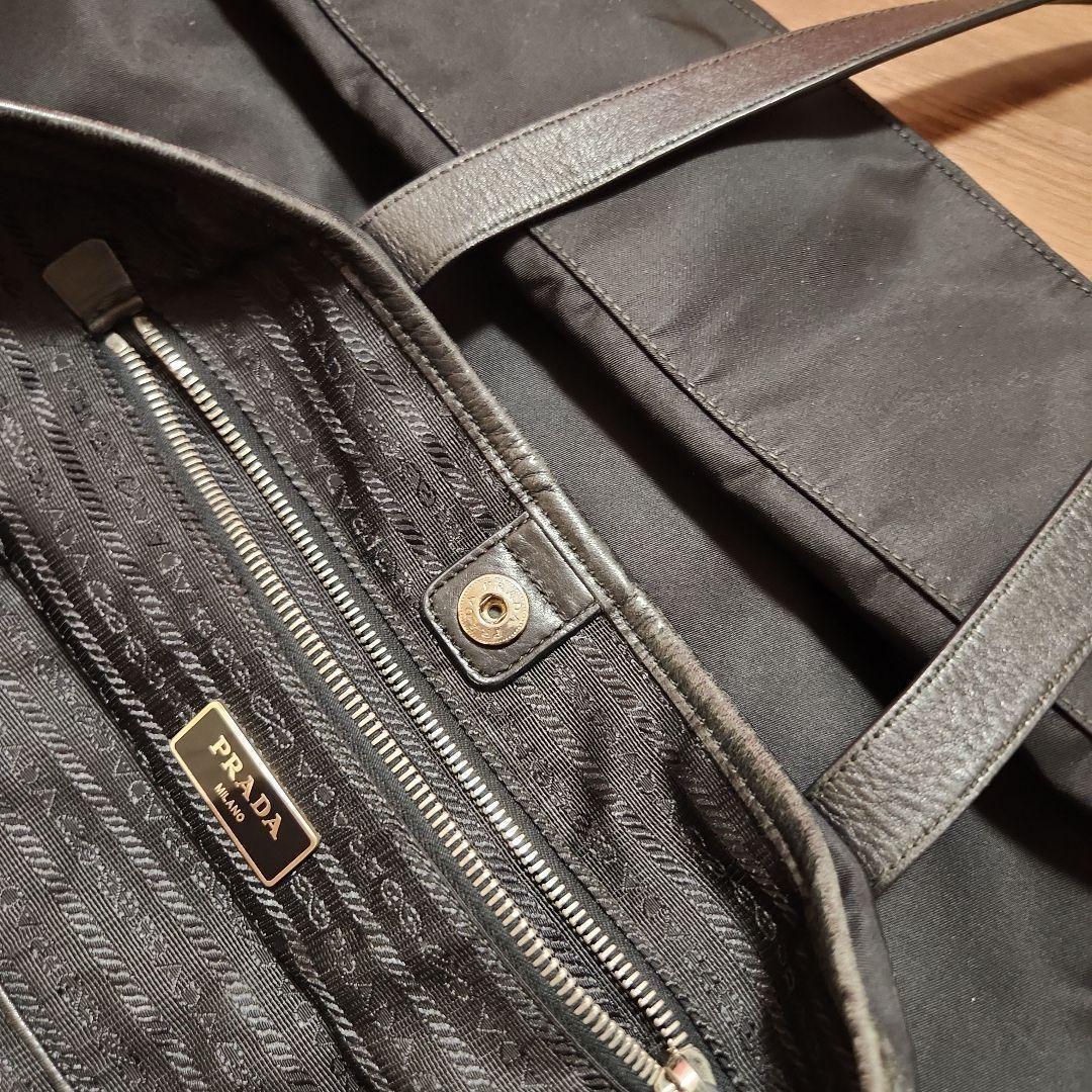 プラダ★★PRADA ブラック トートバッグ ナイロン トライアングルロゴ