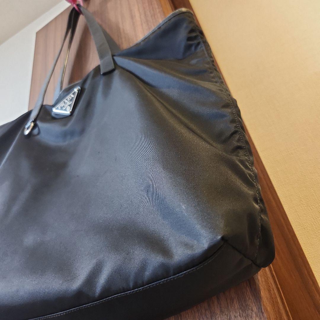 プラダ★★PRADA ブラック トートバッグ ナイロン トライアングルロゴ