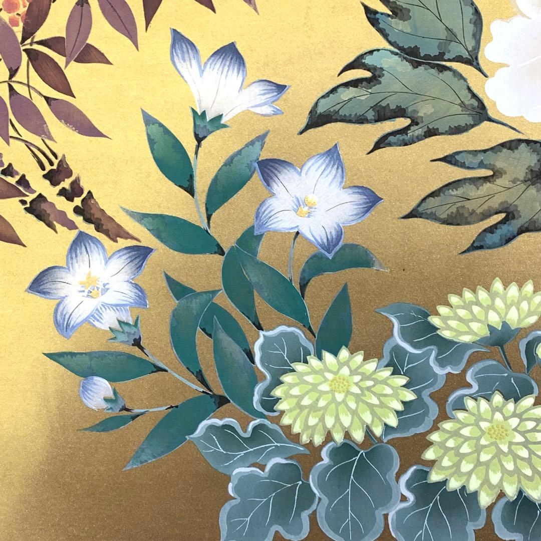 掛軸 山田邦人 四季草花 共箱 紅白梅 B-5